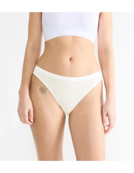 go sense high leg 2p silk white Sloggi