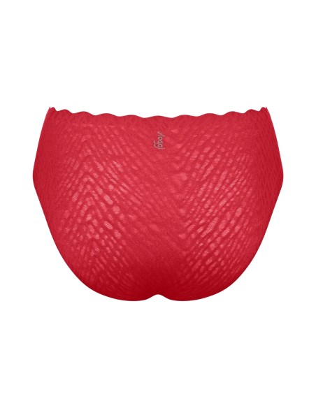 zero feel bliss festive high leg shanghai red Sloggi