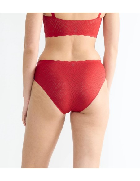 zero feel bliss festive high leg shanghai red Sloggi