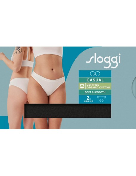 go casual high leg 2p black Sloggi