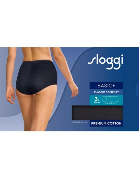 basic+ maxi 3p black Sloggi