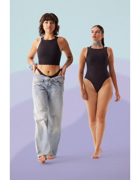 zero feel bliss crop top black Sloggi