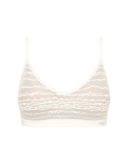 free evolve pu lace silk white Sloggi