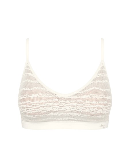 free evolve pu lace silk white Sloggi
