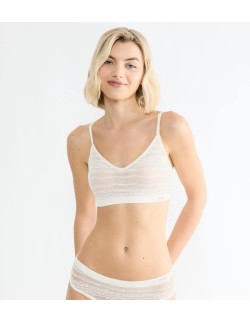 free evolve pu lace silk white Sloggi 2