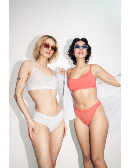 free evolve pu lace silk white Sloggi