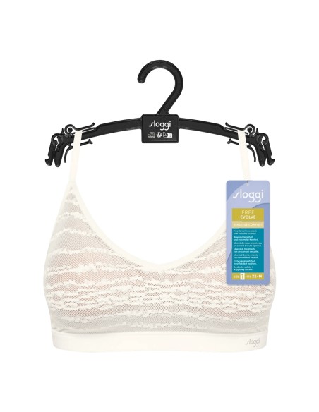 free evolve pu lace silk white Sloggi