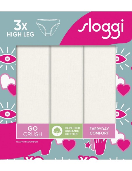 go crush high leg c3p silk white Sloggi