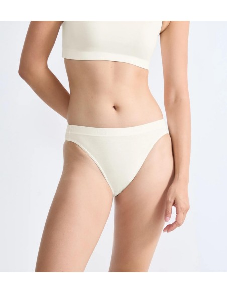 go casual high leg 2p silk white Sloggi