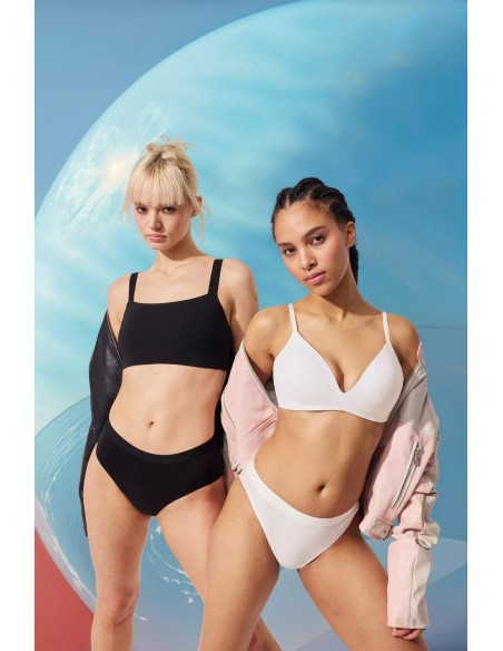 go casual high leg silk white Sloggi