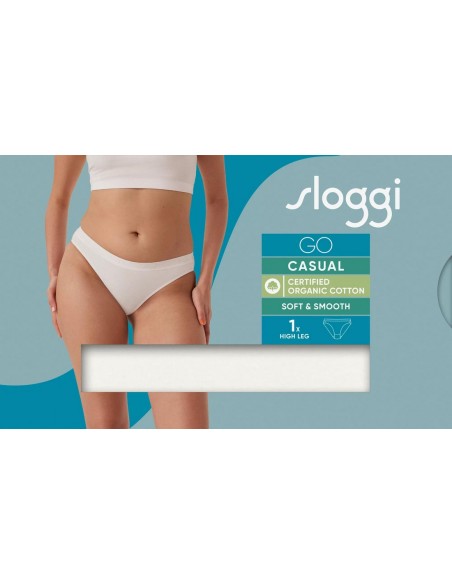 go casual high leg silk white Sloggi