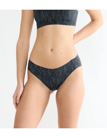 zero feel 2.0 festive high leg black combination Sloggi