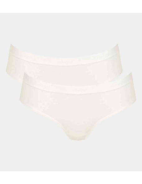 go casual hipster 2p silk white Sloggi