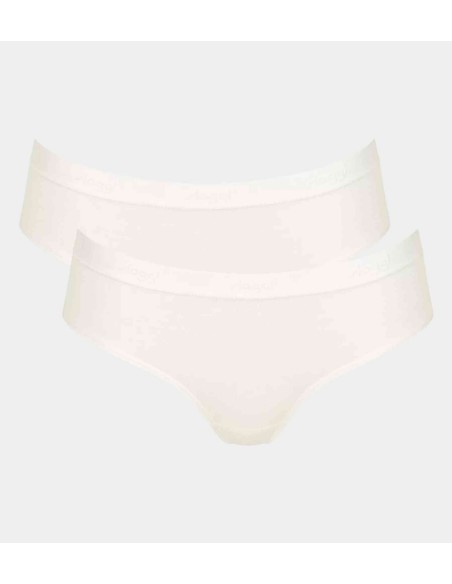 go casual hipster 2p silk white Sloggi