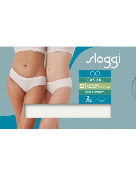 go casual hipster 2p silk white Sloggi