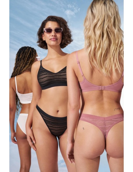 free evolve string lace date night pink Sloggi