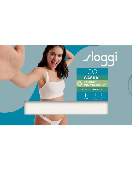 go casual top silk white Sloggi