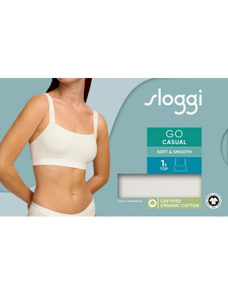 go casual top silk white Sloggi