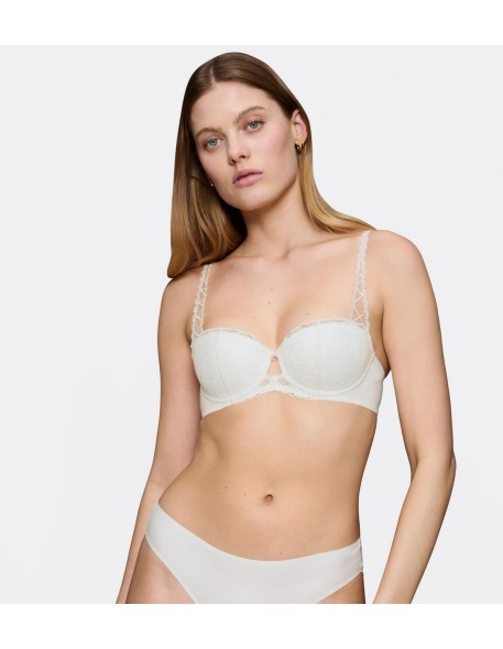 Body make-up illusion lace dirndl silk white...