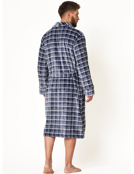Szlafrok męski gruby Key MGL 432, ciepły na chłodne wieczory
