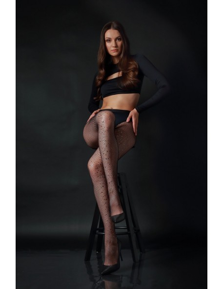 Rajstopy 22317 stone cabarette lurex 2-4 Knittex