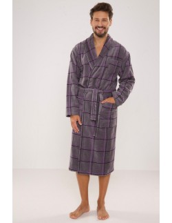 Twin frotte szlafrok męski długi z kołnierzem, De Lafense... 2