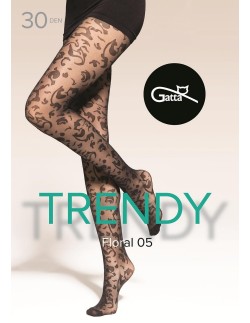 Rajstopy trendy floral wz.05 40 den 2-4 Gatta 2