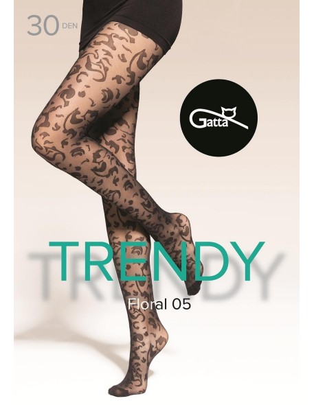 Tights trendy floral wz.05 40 den 2-4 Gatta