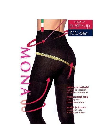 Tights micro push-up 100 den 2-4 Mona