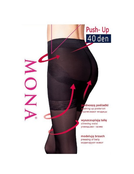 Rajstopy push-up 40 den 2-4 Mona