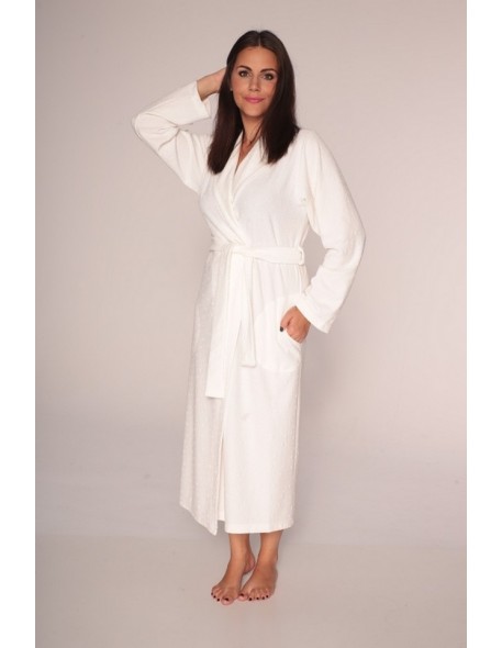 Cerise bathrobe ladies' long with collar m-5xl, De Lafense 590