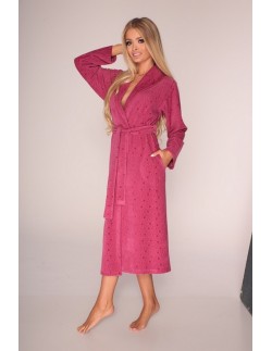 Cerise bathrobe ladies' long with collar m-5xl, De... 2