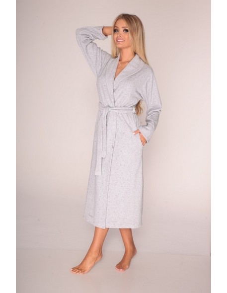 Cerise bathrobe ladies' long with collar m-5xl,...