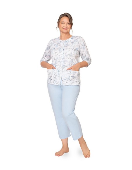 Piżama maria ii 201 3/4 3xl-4xl damska rozpinana Martel