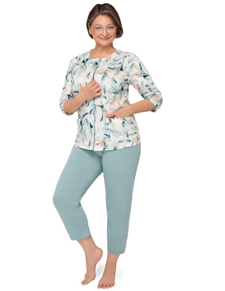 Piżama maria ii 201 3/4 3xl-4xl damska rozpinana Martel