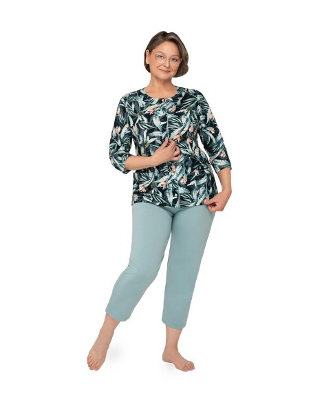 Piżama maria ii 201 3/4 3xl-4xl damska rozpinana Martel