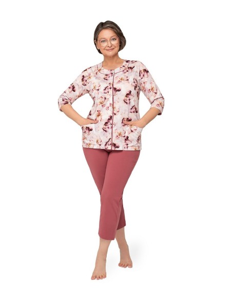 Piżama maria ii 201 3/4 3xl-4xl damska rozpinana Martel