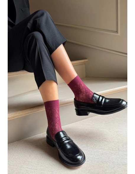 Socks rosa stile ażur Veneziana