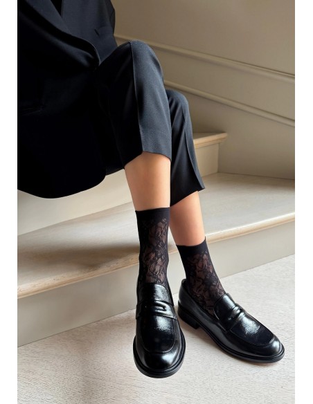 Socks rosa stile ażur Veneziana