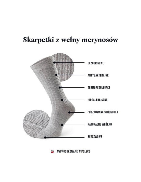 Skarpety art.130 merino prążek damskie 35-40...
