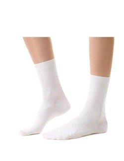 Socks art.125 bamboo women's pattern grid pressure-free... 2