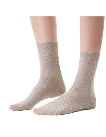 Socks art.125 bamboo women's pattern grid pressure-free 35-40 Steven