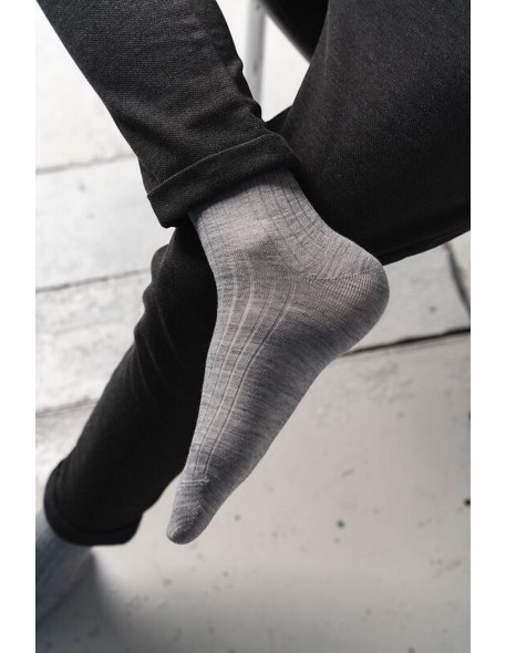 Skarpety art.130 merino wool prążek męskie...