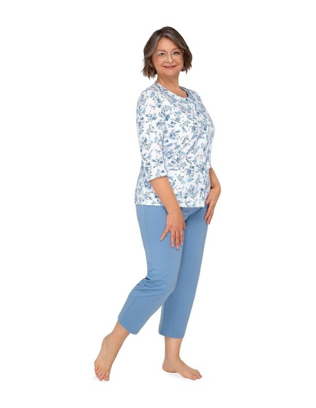 Piżama maria ii 201 3/4 m-2xl damska rozpinana...