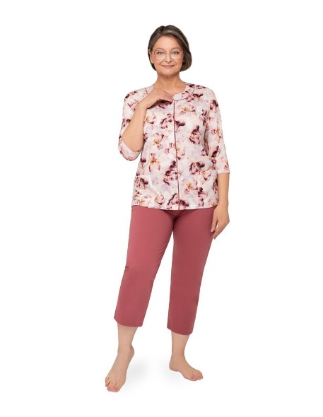 Piżama maria ii 201 3/4 m-2xl damska rozpinana...