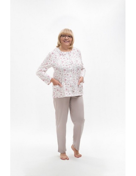 Piżama maria iii 202 dł/r 3xl-4xl damska rozpinana Martel