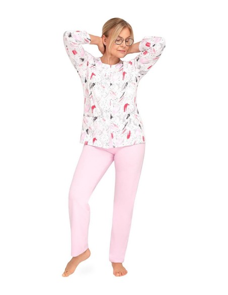 Piżama maria iii 202 dł/r m-2xl damska rozpinana Martel