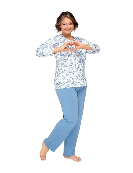 Piżama maria iii 202 dł/r m-2xl damska rozpinana Martel