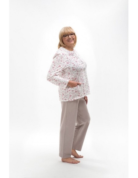 Piżama maria iii 202 dł/r m-2xl damska rozpinana Martel