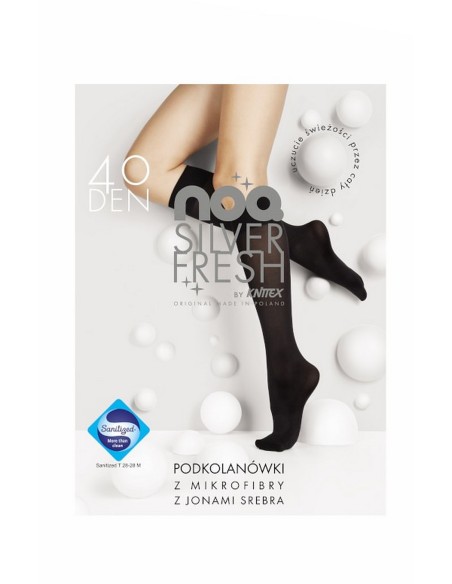 Podkolanówki  32151 silver fresh 40 den Knittex